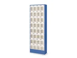 Transparante Magazijnbakken 32Bakken Abs-Kunststof Corpus Ral5007