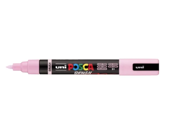 Paintmarker Uni POSCA PC-5BR brushpunt M lichtroze