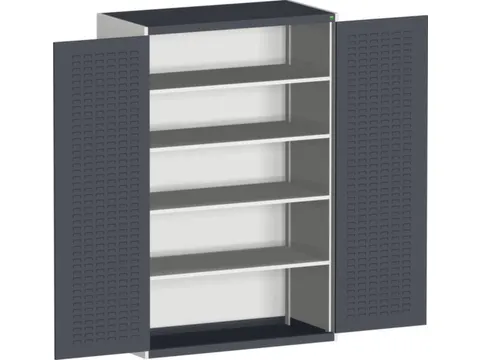 kast met sleufplaat,HxBxD 2000x1300x525mm,4xStalen bodem