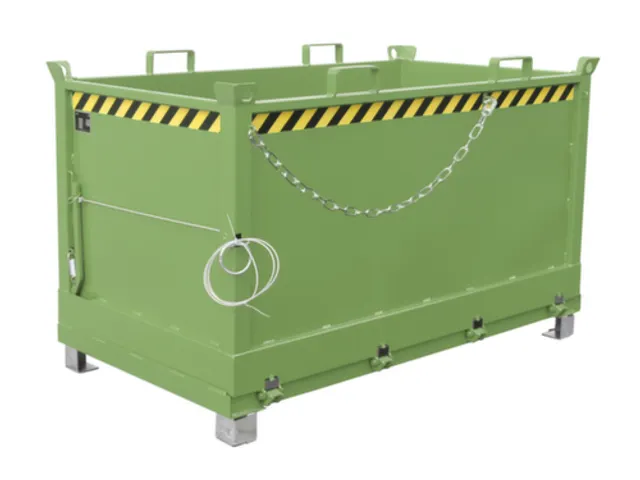 benne à fond ouvrant HxLxl 1160x1000x1800mm 1 5m³ Œillets de grue