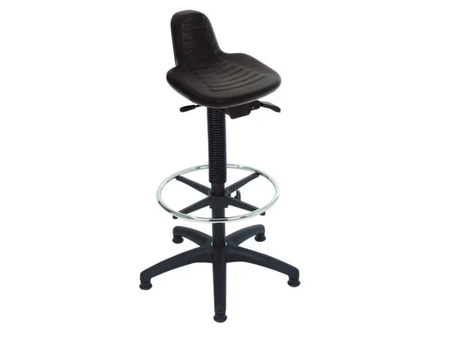Siège assis-debout 580-840mm Assise/Dossier mousse PU Noir