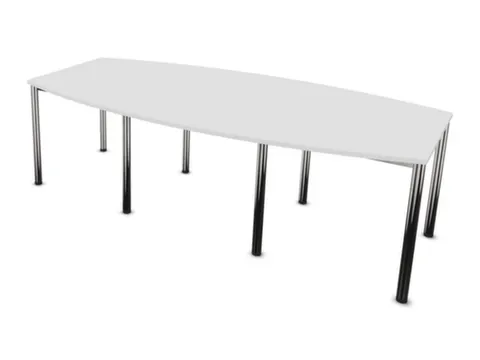 vergadertafel,HxBxD 740x2400x1200mm,vatvormig,Bl-wit