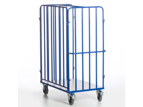 pakketwagen,draagverm. 600kg,laadvl. LxB 1200x770mm,houtetage,RAL5010