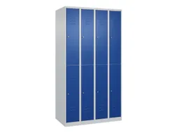 dubbeldekse locker,HxBxD 1850x1000x500mm,4x2vak.,vak B 250mm,cil.-slot