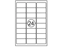 Etiket Quantore 63.5x33.9mm wit 2400st