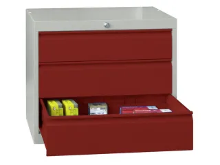 ladekast,HxBxD 600x715x600mm,3lade(n),cil.-slot,RAL7035,front RAL3000 - 2