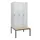 locker met bank,HxBxD 1950x900x815mm,3vak,vak B 300mm,draaigrendel