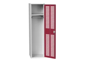 Lockerkast 2000x525x550mm 1 vak, ventilatiedeur, RAL3004 - 1