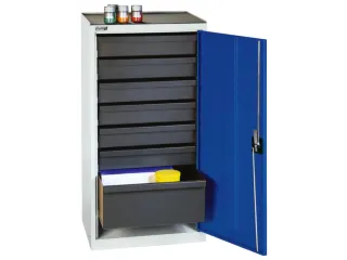 Gereedschapskast Hxbxd 1000x500x500mm 7laden Ral7035 Front Ral5010 - 1
