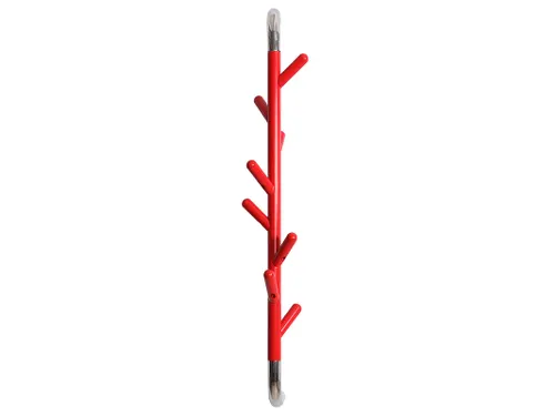 Wandkapstok Linair Rood, Verchroomd