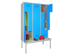 Z-garderobekast,HxBxD 2100x1200x800mm,RAL7035,front RAL5010