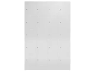 Lockerkast 1800x1185x500mm 4x5 vakken cilinderslot, sokkel, RAL7035 - 2