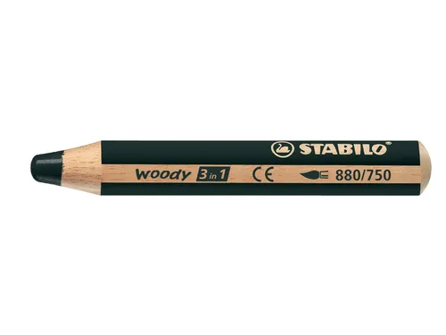 Kleurpotlood Stabilo Woody 880 3 In 1 Zwart
