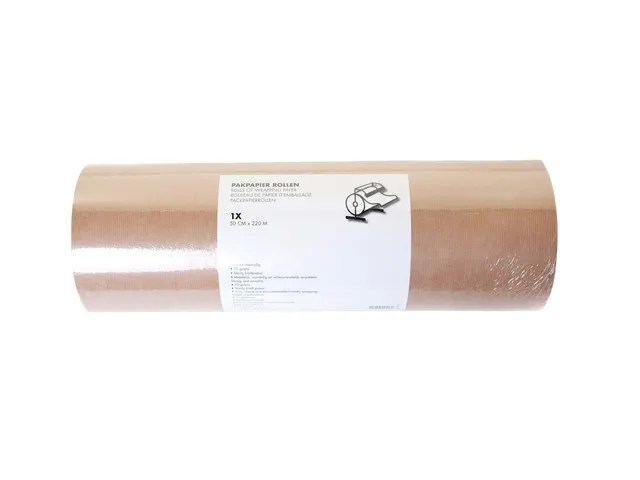 Inpakpapier Rol Budget 70gram 500mmx220m kraft bruin