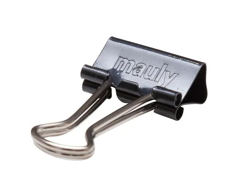 Papierklem MAUL 215 foldback 19mm capaciteit 7mm zwart