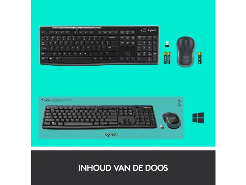 Logitech C270-webcam en MK270 draadloze toetsenbord- en muiscombinatie