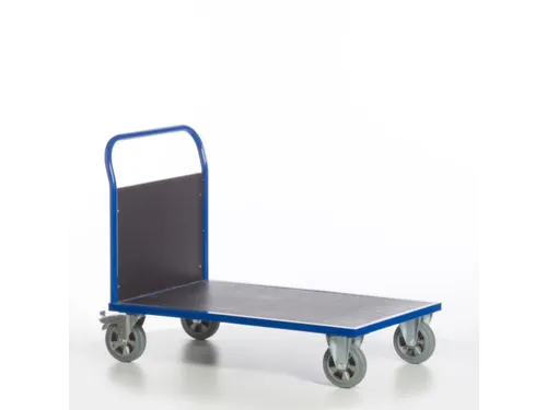 Platformwagen 1000kg Laadvlak Lxb 1200x800mm 1 Kopwand Ral 5010