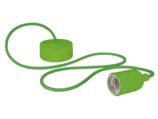 Design Lamphouder Met Textielkabel - Groen - 1