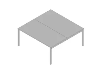 In hoogte verstelbare benchtafel,HxBxD 680-760x1600x1600mm,blad grijs - 1