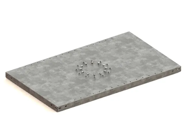 legbord,v. magazijnstelling,BxD 1000x600mm,vakl. 150kg,verzinkt