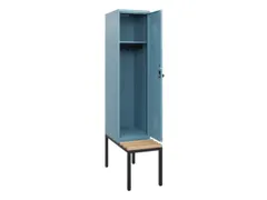 locker met bank,HxBxD 1950x400x815mm,1vak,vak B 400mm,draaigrendel