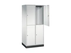 grootvolume garderobekast,RAL 7035,HxBxD 1950x820x600mm,2x2vak.