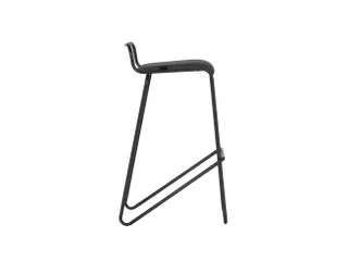 Barkruk serie 126 sledeframe Zwart stof Antraciet - 2