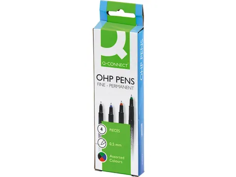 OHP marker fijn permanent assorti 4 stuks