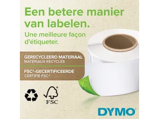 Etiket Dymo 1933083 industrieel 25x25mm 2 rollen á 850 stuks wit - 11