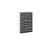 ladekast HxBxD 1600x1050x650mm 11laden RAL7035 front RAL7016