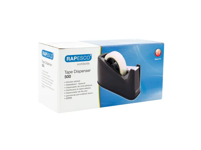 Plakbandhouder Rapesco Germ-Savvy 500 antibacterieel zwart