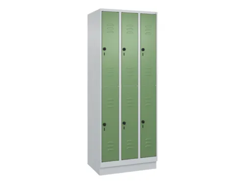 dubbeldekse locker,HxBxD 1950x750x500mm,3x2vak.,vak B 250mm