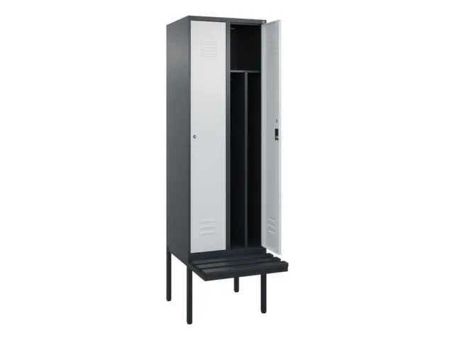 locker voor scheiding van kleding,HxBxD 2120x600x815mm,2vak
