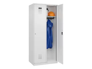 locker,HxBxD 1850x800x500mm,2vak,vak B 400mm,cil.-slot,staand op vloer - 1