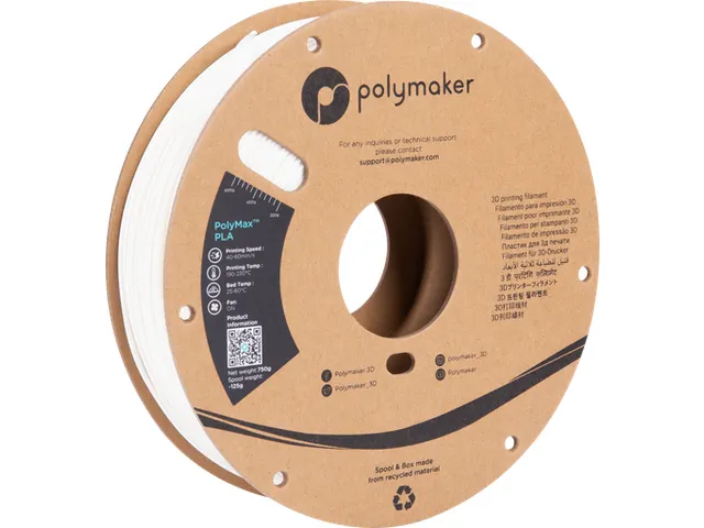 Polymaker PolyMax Tough PLA filament 1,75 mm White 0,75 kg