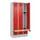 locker met bank,HxBxD 1950x900x815mm,3vak,vak B 300mm,draaigrendel