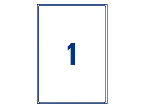 Etiket Avery Zweckform L7917-10 210x297mm polyethyleen wit 10 stuks