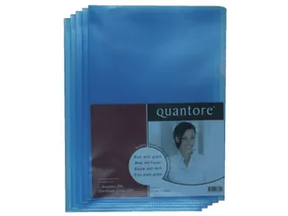 Insteekmap L-model Quantore A4 PP 0.12mm blauw 25 stuks - 4