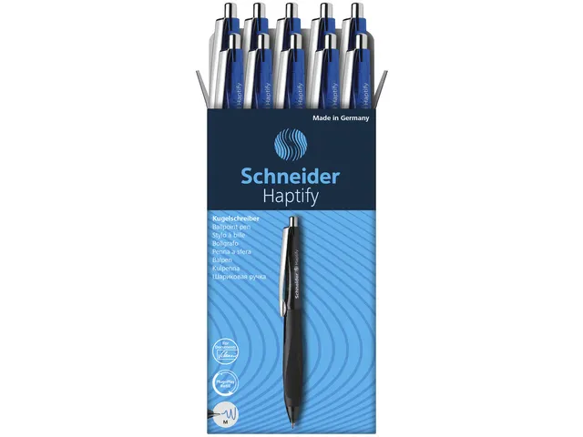 Stylo bille Schneider Haptify bleu encre bleue