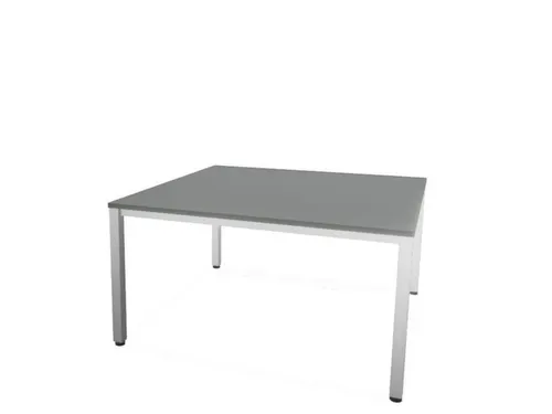 vergadertafel,HxBxD 740x1400x1400mm,hoekig,MS-donkergrijs