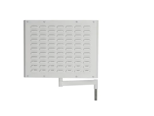 geperforeerde/sleufplaat,v. montagetafel,HxBxD 500x600x40mm,draaibaar