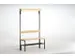 Banc vestiaire 1650x1015x375mm bois/anthracite RAL7016