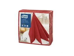 Linstyle Dinnerservet 39x39cm 1/4 vouw rood 12x50 stuks