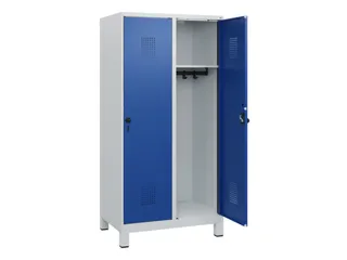 schoollocker,HxBxD 1630x800x500mm,2vak,vak B 400mm,draaigrendel,voeten - 1