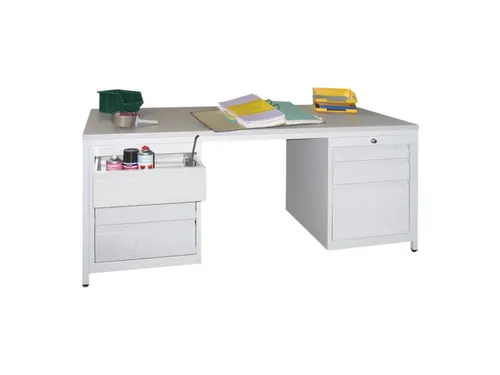 werkplaatsbureau,HxBxD 720x1700x800mm,RAL7035,front RAL7035