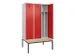 locker met bank,voor scheiding van kleding,HxBxD 2120x1200x815mm,3vak