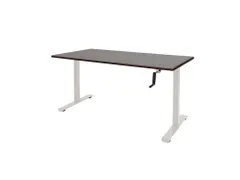 Slinger Bureau Zit-sta Wit Poot 160x80cm Blad Logan Eiken