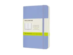 Notitieboek Moleskine pocket 90x140mm blanco soft cover hydrangea blue