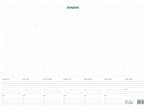 Schrijfonderlegger Met Weekkalender Ongedateerd