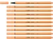Fineliner STABILO point 88/25 fijn pastel oranje